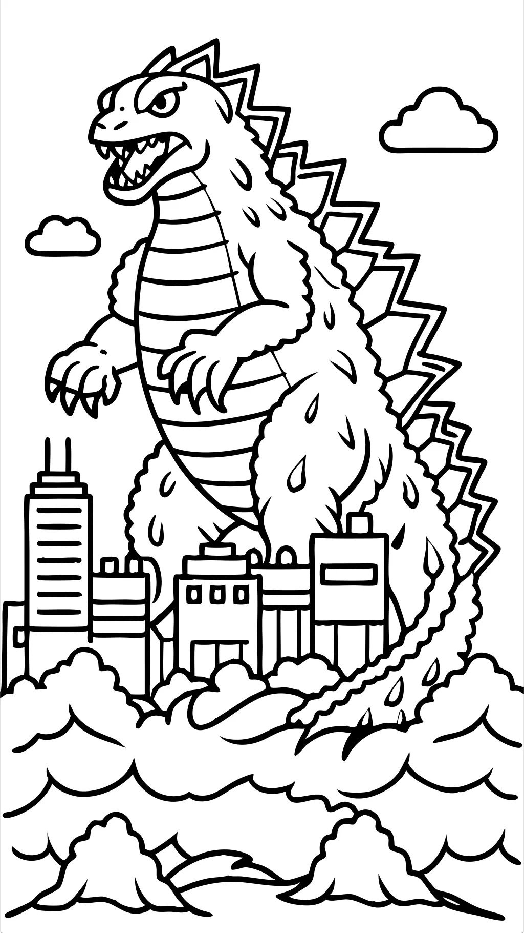 Páginas para colorear de Godzilla